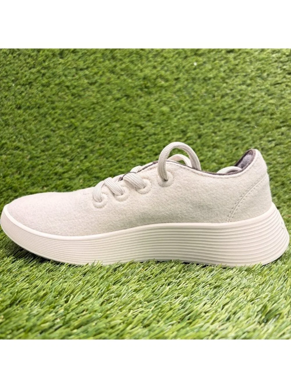 Allbirds Wool Runner Go Womens Size 6.5 Ivory Athletic Running Shoes Sneakers